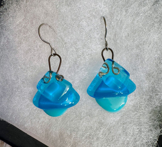 Blue Droplet Earrings