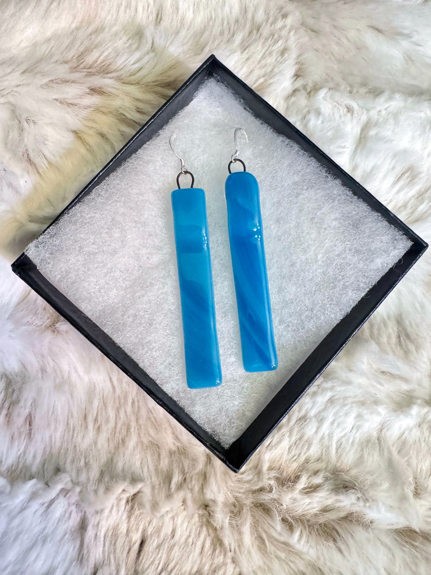 Long Blue Earrings