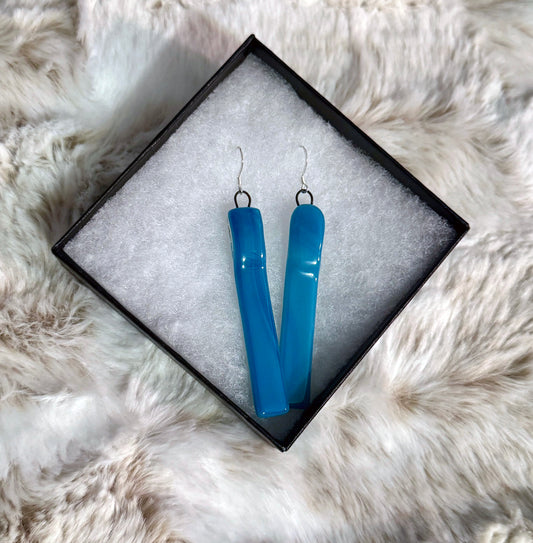 Long Blue Earrings