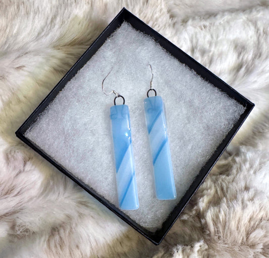 Long Light Blue Earrings
